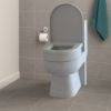 Durable Ashby Lift D Shape Toilet Raiser fitted on a contemporary straight edged toilet